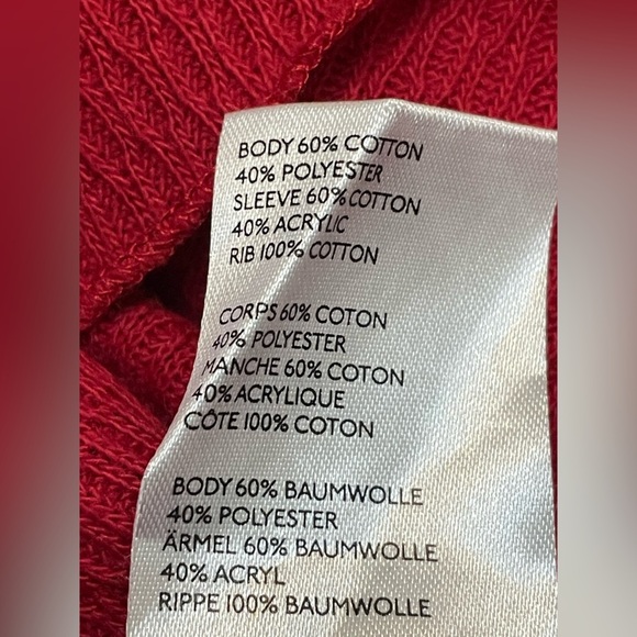 We The Free People ❤️ Rainbow Dreams Striped Sleeve Sweater Thermal Red XS - Picture 10 of 10